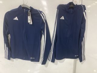 ADIDAS SHIRT AND TRACK SUIT TOP BLUE SIZE 11/12 YEARS