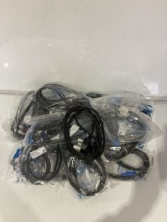 BOX OF ASSORTED POWER CORDS