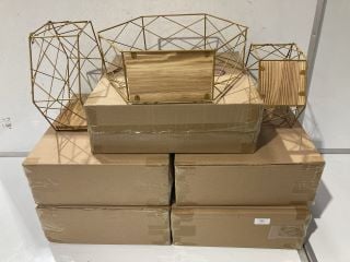 5 X BOX OF ASSORTED HEXAGONAL WALL SHELVES, SETS OF 3