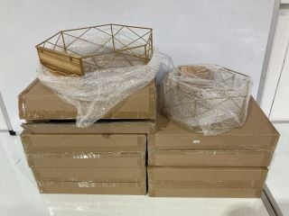 5 X BOX OF ASSORTED HEXAGONAL WALL SHELVES, SETS OF 3