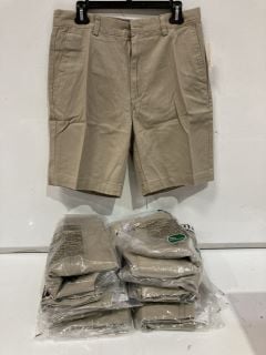 BOX OF ASSORTED CLOTHING ITEMS TO INCLUDE MENS CLASSIC-FIT 9" KHAKI SHORTS