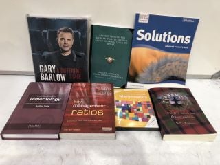 BOX OF ASSORTED BOOKS TO INCLUDE GARY BARLOW A DIFFERENT STORY, WINDSWEPT & INTERESTING