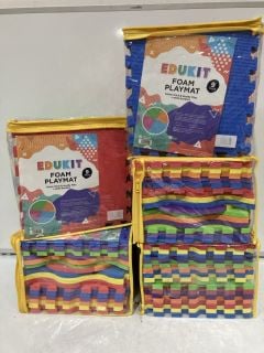 5 X ASSORTED EDUKIT FOAM PLAY MAT 14 MM THICK