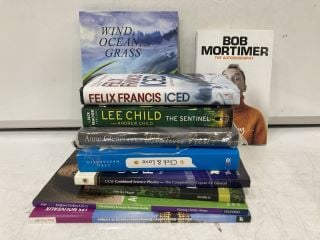 BOX OF ASSORTED BOOKS TO INCLUDE FELIX FRANCIS; ICED, WIND OCEAN GRASS