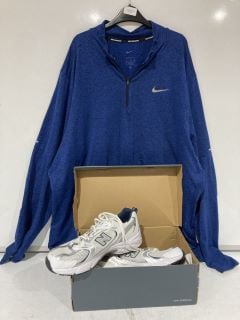 QTY OF ITEMS TO INCLUDE NIKE RUNNING TOP AND NEW BALANCE TRAINERS 350 ABZORB