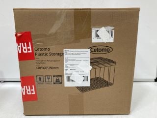 QTY OF ITEMS TO INCLUDE X 4 CETOMO PLASTIC STORAGE CONTAINERS