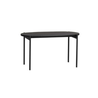 ROWICO HOME BERGEN BLACK OVAL COFFEE TABLE (80X40CM) RRP £240