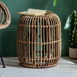 INSIDE OUT LIVING RATTAN SIDE TABLE RRP £99