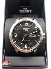 1 X TISSOT MEN'S ANALOG AUTOMATIC WATCH WITH LEATHER STRAP T0554301605700.: LOCATION - TOP 50