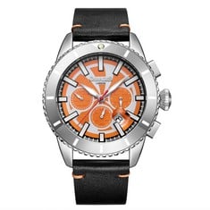 GAMAGES OF LONDON LIMITED EDITION HAND ASSEMBLED BOLD AUTOMATIC SILVER ORANGE SKU:1951 RRP £805: LOCATION - TOP 50