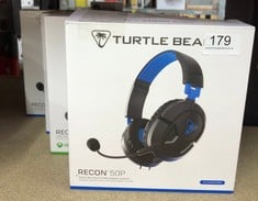 QUANTITY OF TECH & GAMING ITEMS TO INCLUDE TURTLE BEACH RECON 50P GAMING HEADSET FOR PS5, PS4, XBOX SERIES X|S, XBOX ONE, NINTENDO SWITCH, & PC: LOCATION - RACK A