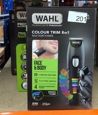 QUANTITY OF HEALTH & BEAUTY ITEMS TO INCLUDE WAHL COLOUR TRIM 8-IN-1 MULTIGROOMER, COLOUR CODED LENGTHS, MENS BODY TRIMMERS, FACE AND BODY GROOMING, BEARD TRIMMERS MEN, RECHARGEABLE TRIMMER, CORDLESS