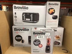 QUANTITY OF KITCHEN & APPLIANCES ITEMS TO INCLUDE BREVILLE BLEND ACTIVE PERSONAL BLENDER & SMOOTHIE MAKER | 350W | 1 PORTABLE BLEND ACTIVE BOTTLE (600ML) | LEAK PROOF LID | BLACK & GOLD [VBL251]: : L