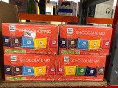 4 X RITTER SPORT VARIETY MINI'S SHARE BOX [PACKAGING MAY VARY]. MAY BE PAST EXP DATE: LOCATION - RACK B