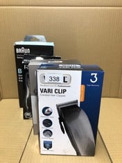 QUANTITY OF HEALTH & BEAUTY ITEMS TO INCLUDE WAHL VARI CORDED CLIPPER, HAIR CLIPPERS FOR MEN, MEN’S HEAD SHAVER, CORDED, VARIED CUTTING LENGTHS, MALE GROOMING KIT, HAIR CLIPPERS WITH ATTACHMENT COMBS