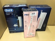 QUANTITY OF HEALTH & BEAUTY ITEMS TO INCLUDE ORAL-B SMART 6 ELECTRIC TOOTHBRUSHES FOR ADULTS, APP CONNECTED HANDLE, 3 TOOTHBRUSH HEADS & TRAVEL CASE, 5 MODES, TEETH WHITENING, 2 PIN UK PLUG, 6000N: L