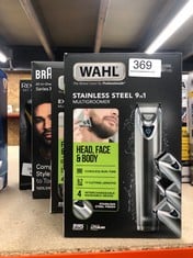 QUANTITY OF HEALTH & BEAUTY ITEMS TO INCLUDE WAHL STAINLESS STEEL 9 IN 1 MULTIGROOMER, BEARD AND STUBBLE TRIMMER FOR MEN, HOME HAIR CUTTING, NOSE EAR TRIMMERS, MALE GROOMING SET, WASHABLE HEADS, CORD