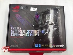 1 X ASUS ROG STRIX Z790-E GAMING WIFI INTEL® Z790 LGA 1700 ATX MOTHERBOARD, 18 + 1 POWER STAGES, DDR5, FIVE M.2 SLOTS, PCIE® 5.0, WIFI 6E, USB 3.2 GEN 2X2 TYPE-C® WITH PD 3.0 UP TO 30W, AND AURA SYNC