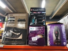 QUANTITY OF KITCHEN & APPLIANCES ITEMS TO INCLUDE RUSSELL HOBBS SUPREME STEAM IRON, CERAMIC SOLEPLATE, EASY FILL 350ML WATER TANK, 155G STEAM SHOT, 60G CONTINUOUS STEAM, SELF-CLEAN, ANTI CALC & ANTI-