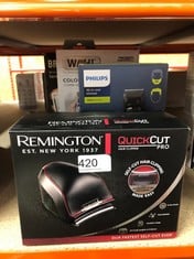 QUANTITY OF HEALTH & BEAUTY ITEMS TO INCLUDE REMINGTON QUICK CUT PRO HAIR CLIPPERS (CORDLESS, 70-MINUTE USAGE, QUICK CHARGE, FASTER CUTTING, TURBO BOOST, CURVE CUT BLADES, GRADING, TAPERING & TRIMMIN