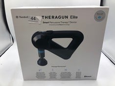 1 X THERAGUN ELITE - HANDHELD ELECTRIC MASSAGE GUN - BLUETOOTH ENABLED PERCUSSION THERAPY DEVICE FOR ATHLETES - POWERFUL DEEP TISSUE MUSCLE MASSAGER WITH QUIETFORCE TECHNOLOGY - 4TH GENERATION - BLAC