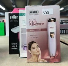 QUANTITY OF HEALTH & BEAUTY ITEMS TO INCLUDE WAHL FACIAL HAIR REMOVER, FACE HAIR REMOVAL FOR WOMEN, UPPER LIP, CHEEK AND CHIN HAIR REMOVER, ROTARY SHAVER. REMOVE PEACH FUZZ, PAINLESS HAIR REMOVAL, RE