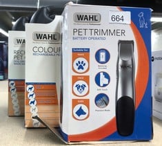 QUANTITY OF HEALTH & BEAUTY ITEMS TO INCLUDE WAHL COLOUR PRO RECHARGEABLE PET CLIPPER, CLIPPERS WITH CODED COMBS, FULL COAT GROOMING FOR DOGS, LOW NOISE, CORDED/CORDLESS DOG CLIPPERS, BLACK: LOCATION