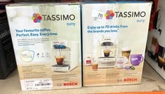 2 X TASSIMO BY BOSCH SUNY 'SPECIAL EDITION' TAS3107GB COFFEE MACHINE,1300 WATT, 0.8 LITRE - CREAM: LOCATION - RACK A