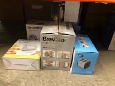 QUANTITY OF KITCHEN & APPLIANCES ITEMS TO INCLUDE BREVILLE BOLD VANILLA CREAM ELECTRIC KETTLE | 1.7L | 3KW FAST BOIL | CREAM & SILVER CHROME [VKT223]: LOCATION - B RACK