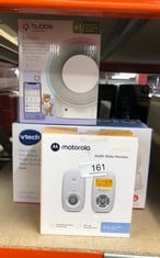 QUANTITY OF BABY & TODDLER ITEMS TO INCLUDE MOTOROLA NURSERY BABY MONITOR AM24 - AUDIO ONLY WITH HIGH SENSITIVE MICROPHONE - PARENT UNIT WITH 300M RANGE, ROOM TEMPERATURE MONITORING AND LED SOUND IND