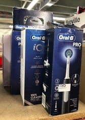 QUANTITY OF HEALTH & BEAUTY ITEMS TO INCLUDE ORAL-B PRO 1 ELECTRIC TOOTHBRUSH FOR ADULTS WITH 3D CLEANING, 1 TOOTHBRUSH HEAD, GUM PRESSURE CONTROL, 2 PIN UK PLUG, BLACK, ELECTRIC TOOTHBRUSH & ACCESSO