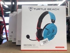 QUANTITY OF TECH & GAMING ITEMS TO INCLUDE TURTLE BEACH RECON 50 RED/BLUE GAMING HEADSET FOR NINTENDO SWITCH, XBOX SERIES X|S, XBOX ONE, PS5, PS4, PC & MOBILE WITH 3.5MM CONNECTION: LOCATION - D RACK