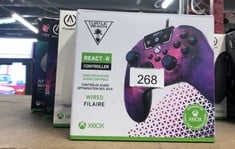 QUANTITY OF TECH & GAMING ITEMS TO INCLUDE TURTLE BEACH REACT-R NEBULA WIRED GAMING CONTROLLER WITH AUDIO CONTROLS, MAPPABLE BUTTONS & TEXTURED GRIPS FOR XBOX SERIES X|S, XBOX ONE & PC [OFFICIALLY LI