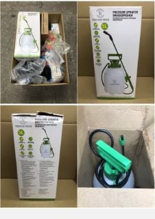 QUANTITY OF OUTDOOR & GARDEN ITEMS TO INCLUDE REQUISITE NEEDS PUMP ACTION PRESSURE SPRAY GARDEN SPRAYER WITH PLASTIC LANCE & CARRY STRAP PRESSURE SPRAYER, WEED KILLER SPRAYER PUMP FERTILIZER, PESTICI