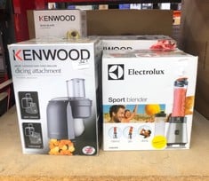 QUANTITY OF ASSORTED KITCHEN ITEMS TO INCLUDE KENWOOD FOOD PROCESSOR ATTACHMENT :: LOCATION - D RACK