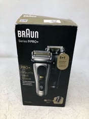 BRAUN SERIES 9 PRO+ ELECTRIC SHAVER FOR MEN, 5 PRO SHAVE ELEMENTS & PRECISION LONG HAIR PRO TRIMMER, POWERCASE, 9527S, SILVER, RATED WHICH BEST BUY.: LOCATION - TOP 50 RACK