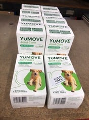 QUANTITY OF PET PRODUCTS ITEMS TO INCLUDE YUMOVE ADULT DOG | JOINT SUPPLEMENT FOR ADULT DOGS, WITH GLUCOSAMINE, CHONDROITIN, GREEN LIPPED MUSSEL | AGED 6 TO 8 | 6X20(120) TABLETS (PACKAGE MAY VARY):