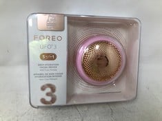 FOREO UFO 3-5-IN-1 FULL FACIAL LED MASK TREATMENT - DEEP MOISTURISER - ANTI AGING FACE MASK BEAUTY - THERMOTHERAPY - CRYOTHERAPY - FACE MASSAGER - PEARL PINK.: LOCATION - TOP 50 RACK