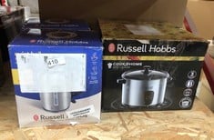 QUANTITY OF KITCHEN & APPLIANCES ITEMS TO INCLUDE RUSSELL HOBBS BRUSHED STAINLESS STEEL ELECTRIC 1.7L CORDLESS KETTLE (QUIET & FAST BOIL 3KW, REMOVABLE WASHABLE ANTI-SCALE FILTER, PUSH BUTTON LID, PE