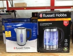 QUANTITY OF KITCHEN & APPLIANCES ITEMS TO INCLUDE RUSSELL HOBBS ELECTRIC KETTLE 1.7L CLASSICS (BRUSHED STAINLESS STEEL, REMOVABLE & WASHABLE ANTI-SCALE FILTER, PERFECT POUR SPOUT, PUSH BUTTON LID, BL