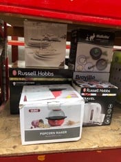 QUANTITY OF KITCHEN & APPLIANCES ITEMS TO INCLUDE RUSSELL HOBBS ELECTRIC 0.85L TRAVEL KETTLE, SMALL & COMPACT, DUAL VOLTAGE, IDEAL FOR ABROAD/CARAVAN/CAMPING, INC 2 CUPS & SPOONS, REMOVABLE WASHABLE