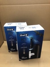 ORAL-B IO3 ELECTRIC TOOTHBRUSHES ADULTS, 1 TOOTHBRUSH HEAD & TRAVEL CASE, 3 MODES WITH TEETH WHITENING, 2 PIN UK PLUG, BLACK: LOCATION - E RACK