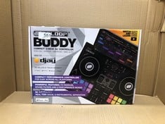 1 X RELOOP BUDDY COMPACT 2-CHANNEL DJ CONTROLLER FOR ALGORIDDIM DJAY ON IOS, PADOS, ANDROID, MAC AND PC WITH RGB PERFORMANCE PADS, FX PADDLES AND NEURAL MIX CONTROLS AMS-BUDDY.: LOCATION - F RACK