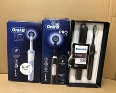 QUANTITY OF HEALTH & BEAUTY ITEMS TO INCLUDE ORAL-B PRO 1 ELECTRIC TOOTHBRUSH FOR ADULTS WITH 3D CLEANING, 1 TOOTHBRUSH HEAD, GUM PRESSURE CONTROL, 2 PIN UK PLUG, BLACK, ELECTRIC TOOTHBRUSH & ACCESSO