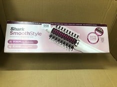 1 X SHARK SMOOTHSTYLE HEATED BRUSH AND COMB, WET & DRY MODES, SMOOTHING HOT AIR BRUSH WITH 3 TEMPERATURES, SOFT & VOLUMINOUS FINISH FOR ALL HAIR TYPES, SILK HT202UK.: LOCATION - F RACK