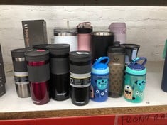 QUANTITY OF ITEMS TO INCLUDE CONTIGO BYRON SNAPSEAL TRAVEL MUG, STAINLESS STEEL THERMAL MUG, VACUUM FLASK, LEAK PROOF TUMBLER, COFFEE MUG WITH BPA FREE EASY-CLEAN LID, 470 ML, GUNMETAL: LOCATION - E