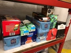 QUANTITY OF FOOD & DRINK ITEMS TO INCLUDE TETLEY FRESH MINT, BOX OF 20 TEABAGS - SOME ITEMS MAY BE PAST BEST BEFORE DATE: LOCATION - E RACK