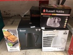 QUANTITY OF KITCHEN & APPLIANCES ITEMS TO INCLUDE RUSSELL HOBBS FOOD COLLECTION ELECTRIC MINI CHOPPER, DICES & PUREES FRUIT & VEGETABLES - RECIPES INCLUDED, 500ML, REMOVABLE DISHWASHER-SAFE BOWL, LID