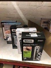 QUANTITY OF  ITEMS TO INCLUDE WAHL STAINLESS STEEL 9 IN 1 MULTIGROOMER, BEARD AND STUBBLE TRIMMER FOR MEN, HOME HAIR CUTTING, NOSE EAR TRIMMERS, MALE GROOMING SET, WASHABLE HEADS, CORDLESS: LOCATION