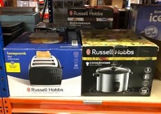 QUANTITY OF KITCHEN & APPLIANCES ITEMS TO INCLUDE RUSSELL HOBBS HONEYCOMB 4 SLICE TOASTER (INDEPENDENT & EXTRA WIDE SLOTS WITH HIGH LIFT, 6 BROWNING LEVELS, FROZEN/CANCEL/REHEAT FUNCTION, REMOVABLE C